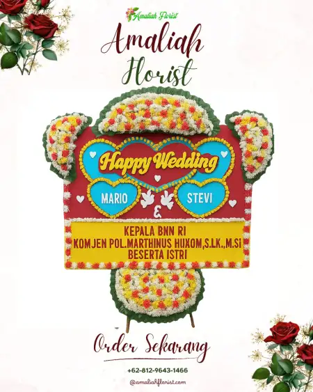 Papan Bunga Pernikahan Wage